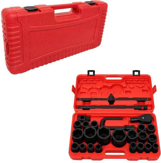 Ratchet Case with Sockets 3/4" & 1" 26 Pieces