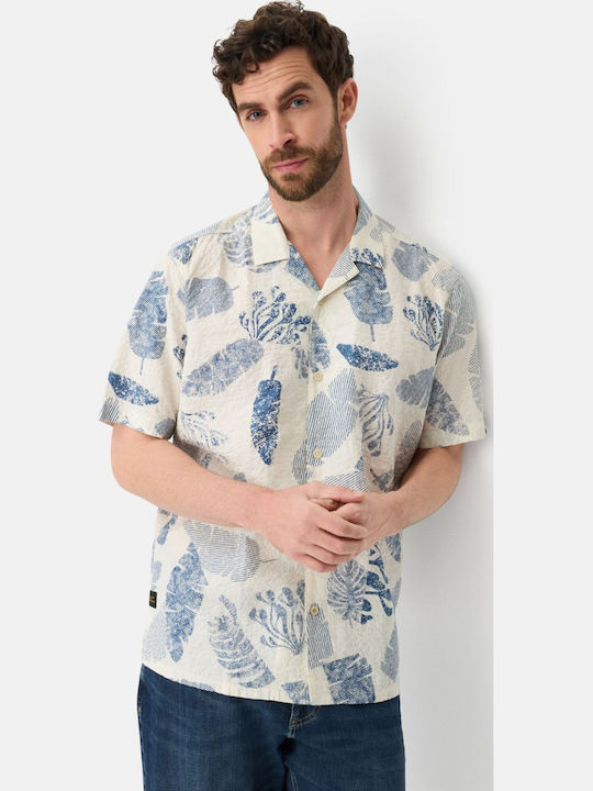 Kurzärmeliges Herrenhemd Blau