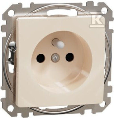 Schneider Electric Sedna Design Elements 2p+pe Power Socket Track Screens Gobless Terminals Beige Sdd112012