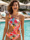 One Piece Swimsuit With One Shoulder Pink