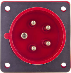Board Plug 16a 5p 400v Red Ip44 615-6f7