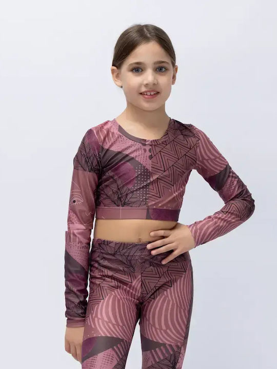 Kids Long-Sleeved Crop Top Pastel