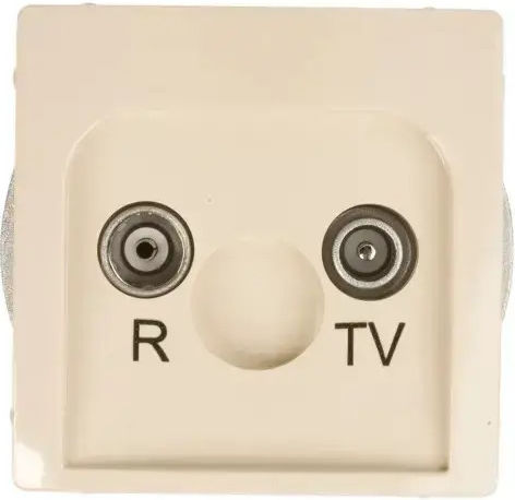 Simon Grundlegend Rd TV Durchgangsantenne Buchse Beige Bmzap10 1.01 12