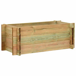 vidaXL Pat De Flori Pentru Garduri De Grădină Din Lemn 120x80x32 Cm Verde