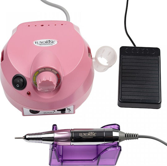 Luxorise Electric Nail Drill 18W Pink with Pedal