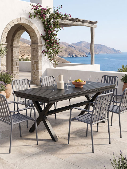 Outdoor Dining Set Dagyn 7 Pieces Pakketo