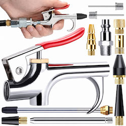 Compressed Air Blow Gun Zola 9 Interchangeable Nozzles Standard Connector Cleaning Blowing
