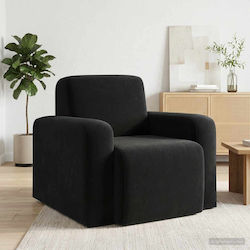 Sessel Aus Samt Schwarz 88x90x77cm