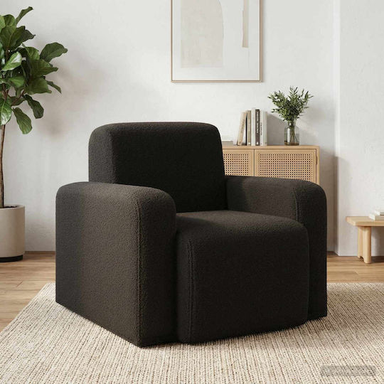 Polstersessel Schwarz Bouclé 88x90x77cm