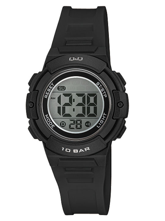 Q&Q Ψηφιακό Ανδρικό Ρολόι 40mm Αυτόματο με Μαύρ...