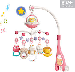 Bebe Stars Hängendes Babyspielzeug für Kinderbett mit Musik Rotierend und Beißring für Neugeborene