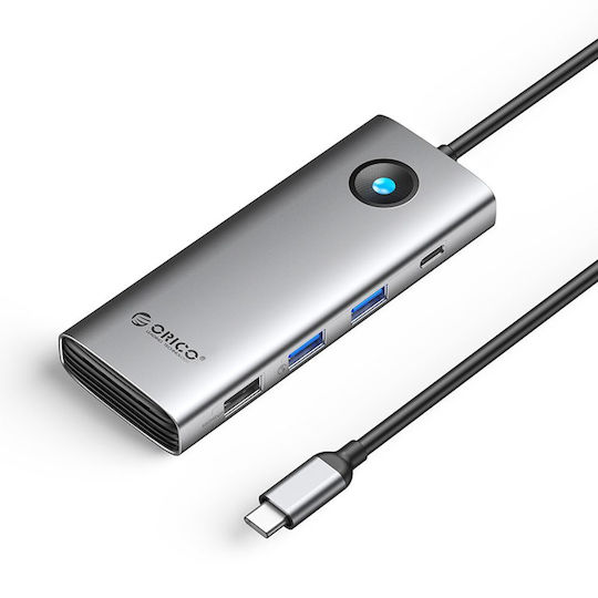 Orico PW11 8in1 USB-C Docking Station με HDMI 4K PD Ethernet Γκρι
