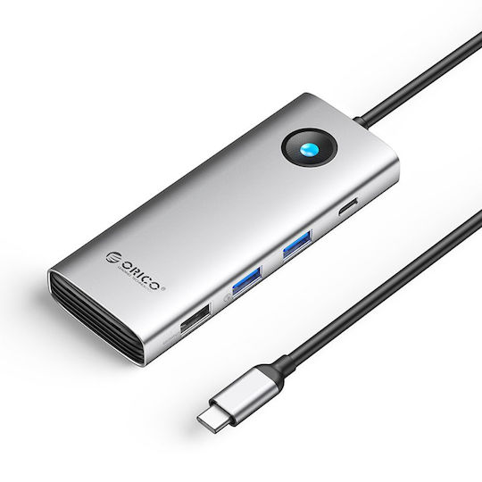Orico PW11 8in1 USB-C Docking Station with HDMI 4K PD Ethernet Silver