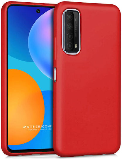 Silikon Rückseite Hülle Rot Huawei P Smart 2021