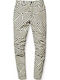 Дамски Текстилен Панталон в Boyfriend Кройка Black/beige