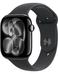 Apple Watch Series 11 Aluminium 42mm Refurbished Grade A Jet Black Aluminum Case with Black Sport Band, M/L Apple Watch Series 11 Aluminium 42mm Refurbished Grade A Jet Black Aluminum Case with Black Sport Band, M/L