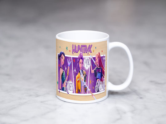 Digital Place Cana Ceramică Albă 330ml Cu Design K-pop Demon Hunters