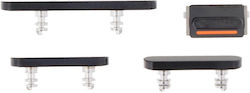 Apple Iphone 14 Pro 14 Pro Max Power Volume Mute & Side Buttons Set Black Original