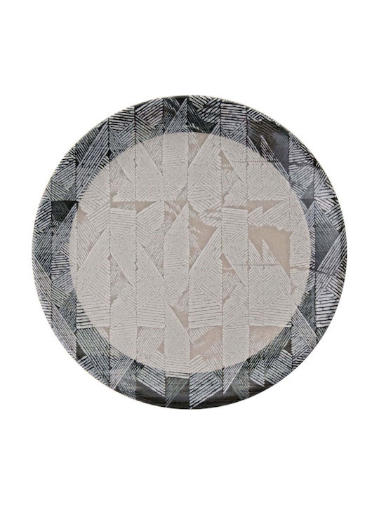 Hermia Ceramic Grey Dessert Plate with Diameter 19.3cm 6 Pieces