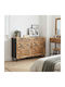 Chest of Drawers from Solid Wood Multicolour 120x33x75cm