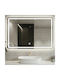 Shally Dogan Wandspiegel mit Beigen Rahmen & LED Beleuchtung 60x80cm