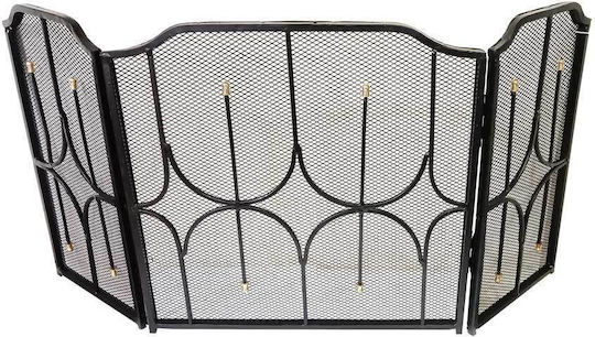 Metallic Fireplace Screen 100x50cm Bronze
