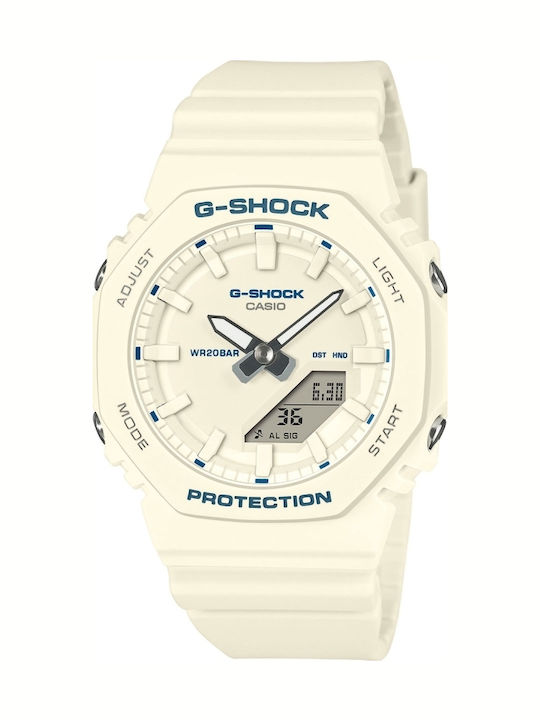 Classic Women's Watch 16mm Battery with White Rubber Strap