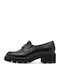 Loafers Dama Din Piele În Culoare Neagră