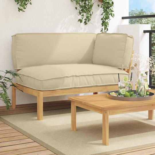 Scaun De Exterior Din Lemn Bej Cu Pernă 133x92x69cm