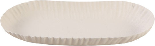 Espiel Set of Oval Metallic Beige Decorative Platters 4 Pieces 32x17x3.5cm