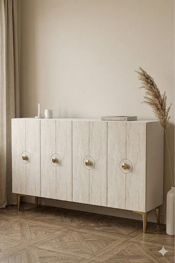 SteweHome Sideboard Holz 120x40x75cm Braun
