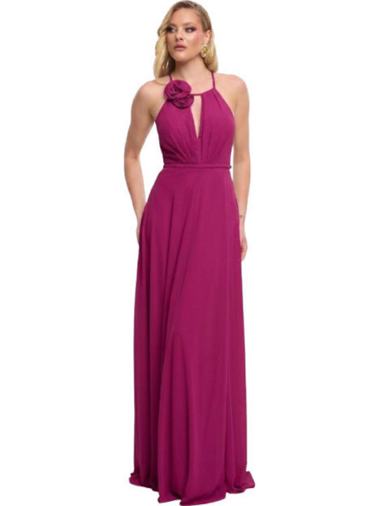 Summer Maxi Dress for Wedding / Christening Magenta