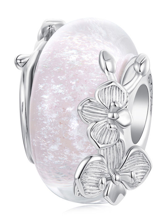 Daskalakis Charm Floare din Argint Roz