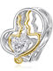 Daskalakis Mum Charm from Silver with Zircon
