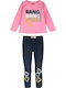 Kinderbekleidungsset mit Leggings Winter 2 Stück Marineblau