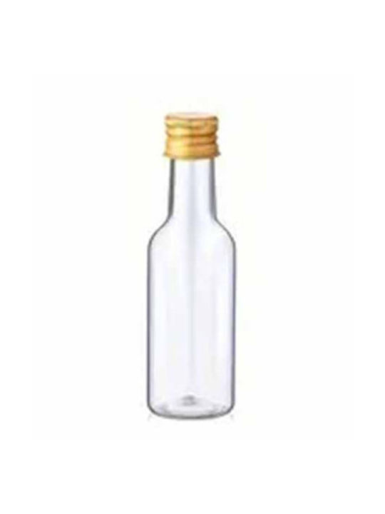 Water Bottle Glass with Screw Lid Gold 100ml