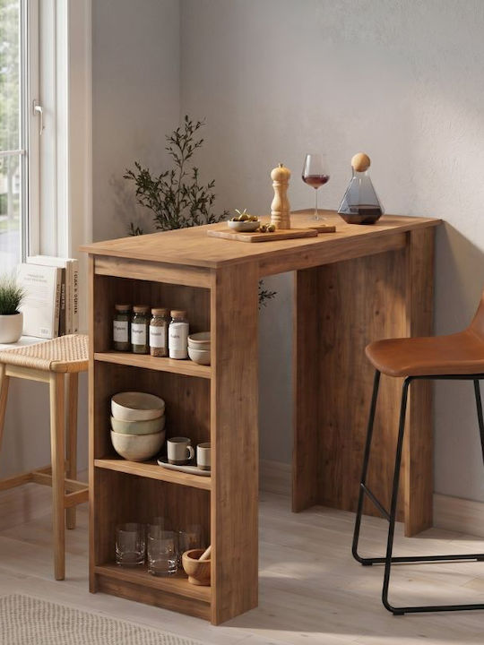 Toska Τραπέζι Μπαρ Ξύλινο Pine Oak 120x50x103.6εκ.