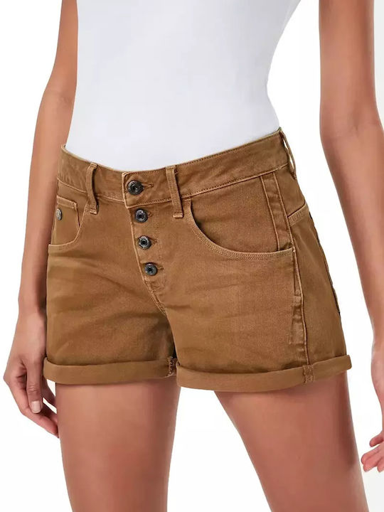 G-Star Raw Дамски дънкови шорти Кафяви