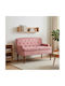 Doppelsitzer Samt Rosa 111x65x79cm