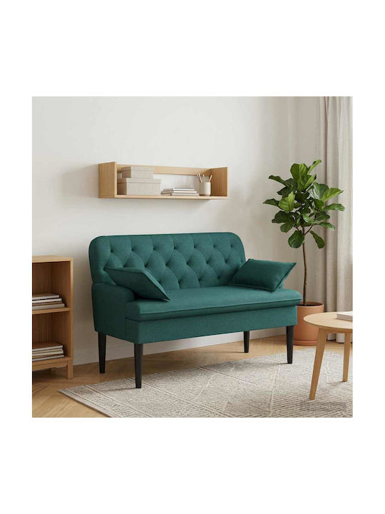 Two-Seater Couch Dark Green 111x68x80cm