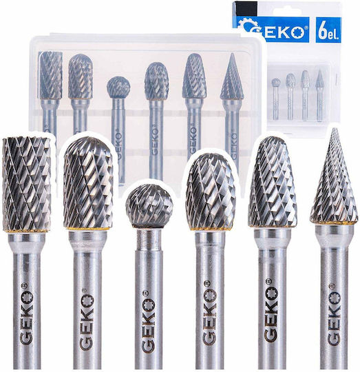 Tungsten Carbide Metal Router Bit Set 6mm Geko