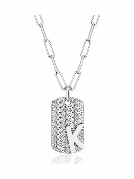 Jools Necklace Talisman Monogram "K" Gold Plate...