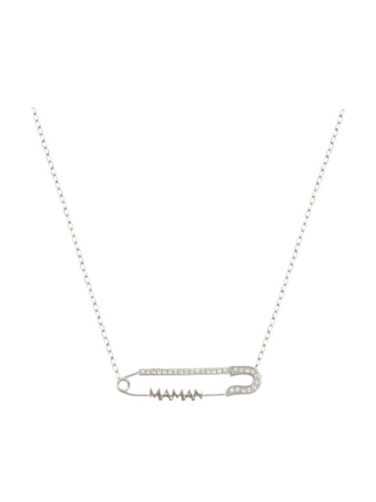 Bag to Bag Vergoldetes Halskette mit Zirkon YC-XL0066-SILBER