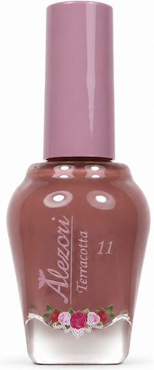 Alezori Glossy Top Coat Μακράς Διαρκείας Quick Dry Terracotta 15ml