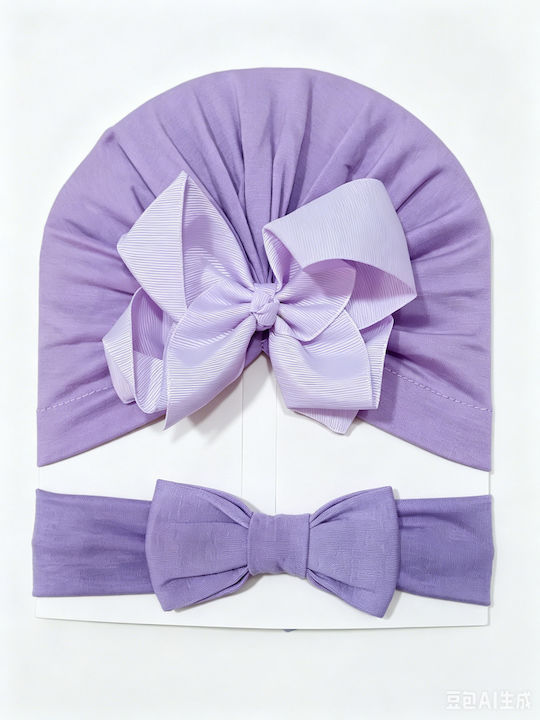 Intimonna Set Baby Headbands in Purple Colour