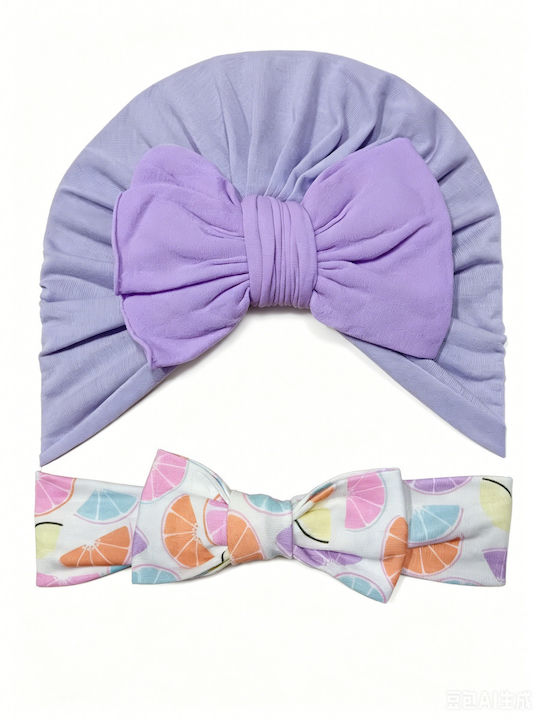 Intimonna Set Baby Headbands In Purple Colour