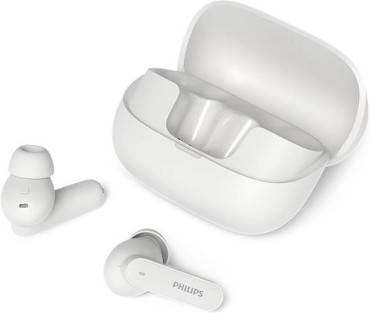 Philips TAT3000WT In-ear Bluetooth Handsfree Ακουστικά με Αντοχή στον Ιδρώτα και Θήκη Φόρτισης Λευκά