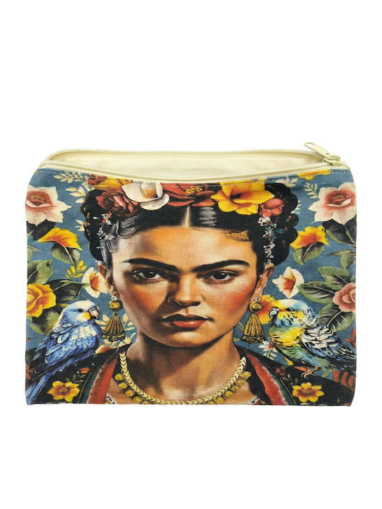 Frauen Kulturbeutel Tasche Fürs Meer Mehrfarbig Mit Frida Kahlo Design Und Handgriff