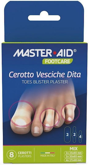Master Aid Toes Foot Pads for Blisters 8 Pieces