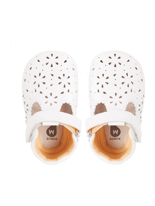 Bobux Βρεφικά Παντοφλάκια Αγκαλιάς Λευκά Soft Sole